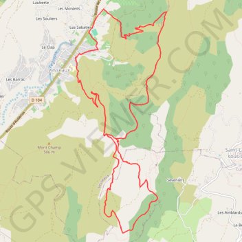 Trace GPS boucle 8 - noir - QGIS GPX, itinéraire, parcours