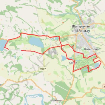 Trace GPS Around Blairgowrie, Scotland, itinéraire, parcours