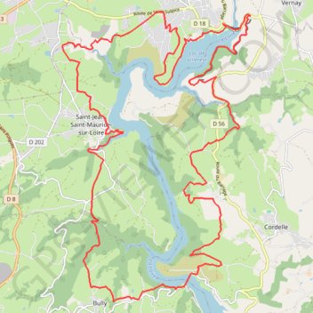 Trace GPS GR de Pays Autour des gorges de la Loire, itinéraire, parcours