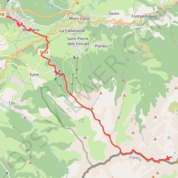 Trace GPS Traversée des Pyrénées - Étape 32, itinéraire, parcours