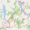 Trace GPS Massignac Lacs Haute Charente 27 kms, itinéraire, parcours