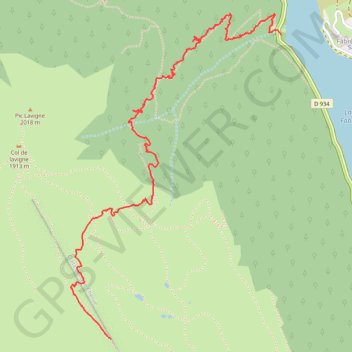 Trace GPS Pic de Chérue en ski de randonnée, itinéraire, parcours