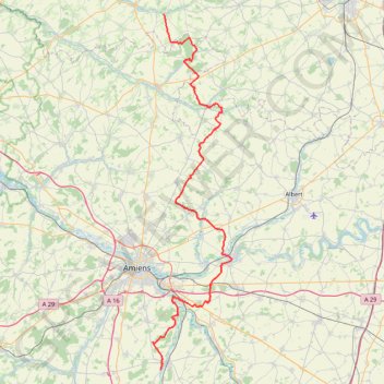 Trace GPS GR124 Randonnée de Berny-sur-Noye (Somme) à Rebreuviette (Pas-de-Calais), itinéraire, parcours