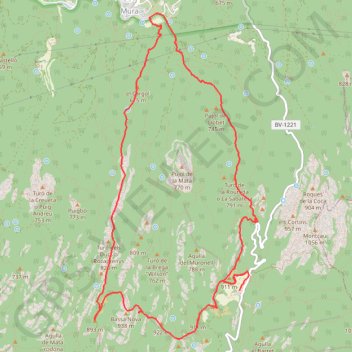 Trace GPS Col d'Estenalles - Mura, itinéraire, parcours