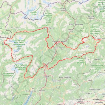 Trace GPS Dolomites V1, itinéraire, parcours
