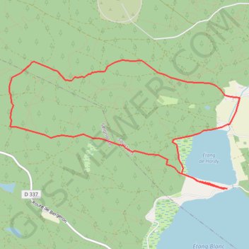 Trace GPS Soustons Yacot dans la forêt, itinéraire, parcours