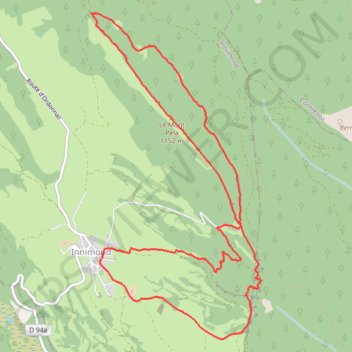 Trace GPS Crête d'Innimond par le Col du Petit Pertuis et le Col du Grand Pertuis, itinéraire, parcours