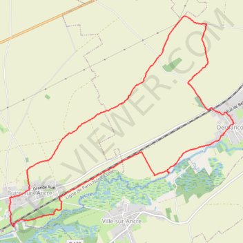 Trace GPS Circuit Adélaïde et des Marais de l'Ancre - Dernancourt, itinéraire, parcours