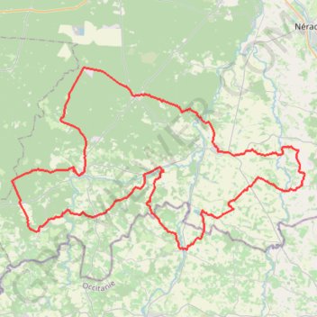 Trace GPS Circuit Mézinais - Ténarèze, itinéraire, parcours