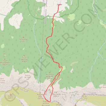 Trace GPS Sierra de Cadi (Serra del Cadi) - Couloir Ordiguer, itinéraire, parcours