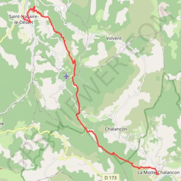 Trace GPS Grande Traversée des PréAlpes : Saint-Nazaire-le-Désert - La Motte-Chalancon, itinéraire, parcours