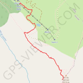 Trace GPS Montée au Pique d'Endron, itinéraire, parcours