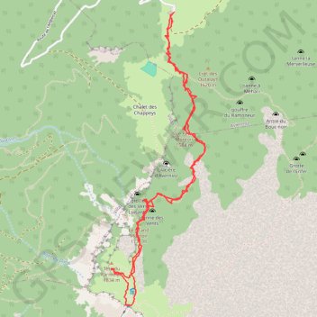 Trace GPS Le Parmelan depuis le chalet de l'Anglettaz, itinéraire, parcours