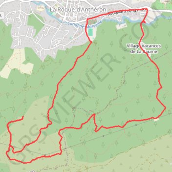 Trace GPS Rocher du Castellas - La Roque-d'Anthéron, itinéraire, parcours
