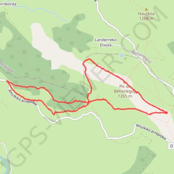 Trace GPS Pic de Béhorléguy en boucle, itinéraire, parcours