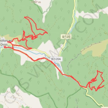 Trace GPS Gorodel, Hameau de l'église (Drôme), itinéraire, parcours