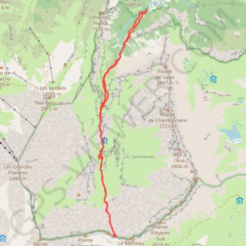 Trace GPS Samoëns, Lignon Sales Dérochoir, itinéraire, parcours