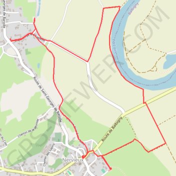 Trace GPS Autour des Gorges de la Loire - La Fontaine de Grénieux - Nervieux, itinéraire, parcours