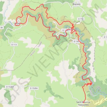 Trace GPS Navacelles, itinéraire, parcours
