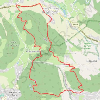 Trace GPS Chartreuse - ND de Vouisses depuis St Nicolas de Macherin, itinéraire, parcours