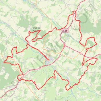 Trace GPS Le tour du Pays Neufchâtelois - Neufchâtel-en-Bray, itinéraire, parcours