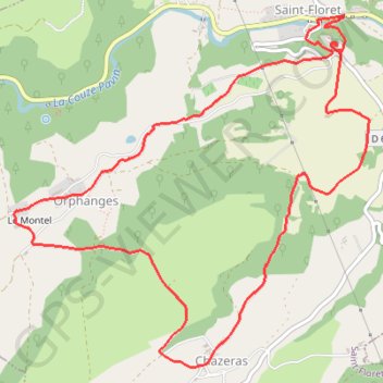 Trace GPS La Chaubasse en Auvergne, itinéraire, parcours