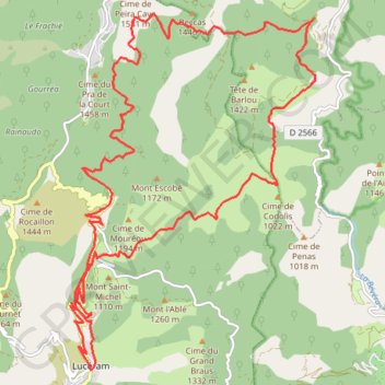 Trace GPS Rando autour de Luceram, itinéraire, parcours