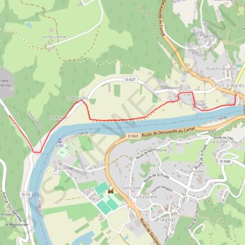 Trace GPS Port d'Agrès / Maurs, itinéraire, parcours