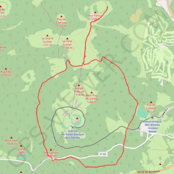 Trace GPS Le tour du Puy de Dôme, itinéraire, parcours