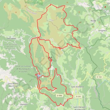 Trace GPS Rando des Hautes Chaumes - Saint-Anthème (Prabouré), itinéraire, parcours