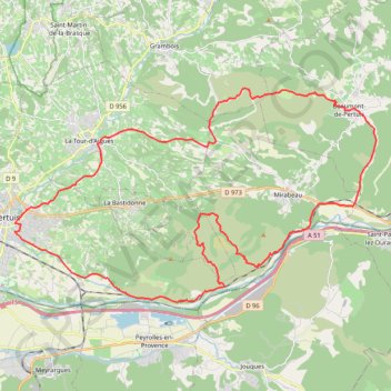 Trace GPS Entre Durance et Luberon, itinéraire, parcours