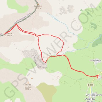 Trace GPS Crête de la Rama, itinéraire, parcours