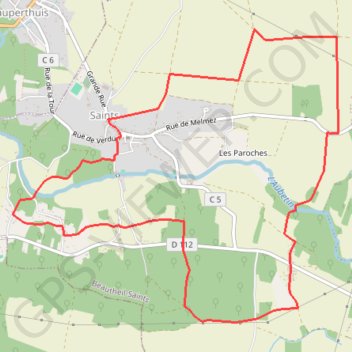 Trace GPS Les Coteaux du Morin et de l'Aubetin - Saints, itinéraire, parcours