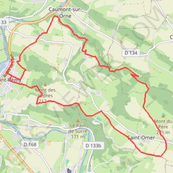 Trace GPS Suisse Normande - Saint-Rémy-sur-Orne, itinéraire, parcours