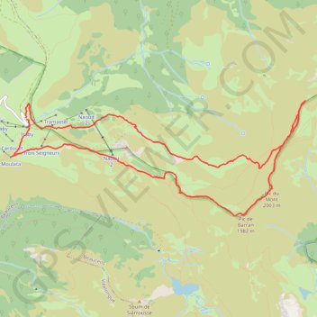 Trace GPS Pic de Barran, pic du Mont, Soum 2045 depuis Tramassel (RKT), itinéraire, parcours