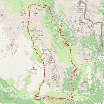 Trace GPS Col du Vallon (Francia), itinéraire, parcours