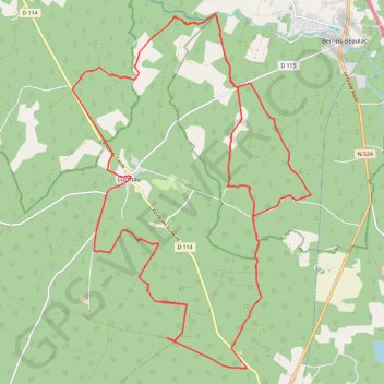 Trace GPS De Insos à Lucmau, itinéraire, parcours
