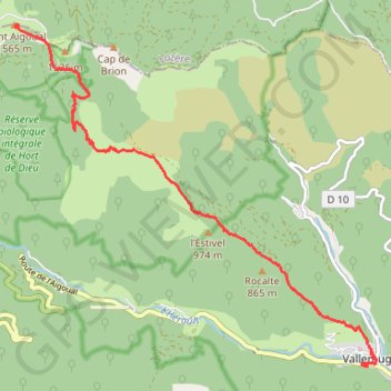 Trace GPS De Valleraugue au Mont Aigoual, itinéraire, parcours