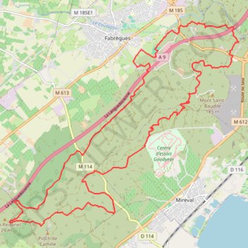 Trace GPS Montagne de la Gardiole, itinéraire, parcours