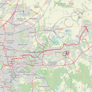 Trace GPS De Paris à Meaux par les bords de Marne, itinéraire, parcours