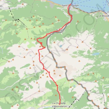 Trace GPS Saint-Gingoph - Chapelle d'Abondance, itinéraire, parcours