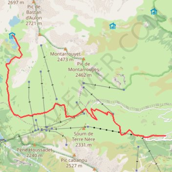 Trace GPS Saint-Lary Refuge de Bastan, itinéraire, parcours