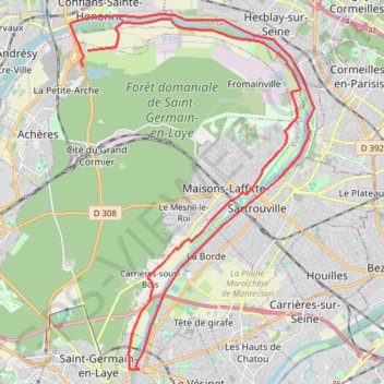 Trace GPS Cora-Saint-Germain-Cora-Seine, itinéraire, parcours