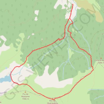 Trace GPS Étang d'Artax, Roc de Querquéou, itinéraire, parcours