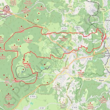 Trace GPS Tour du Puy de Dome, itinéraire, parcours