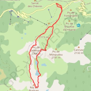 Trace GPS Pic du Tarbésou, itinéraire, parcours