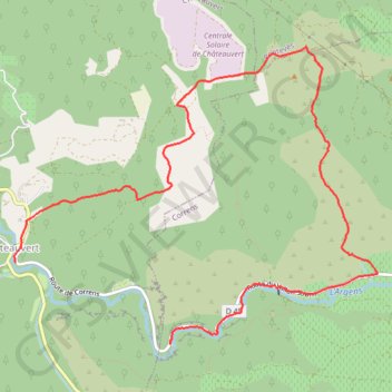 Trace GPS Châteauvert - Vallon de Sourn, itinéraire, parcours