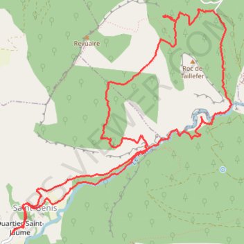 Trace GPS Les gorges du Riou - Saint Genis, itinéraire, parcours