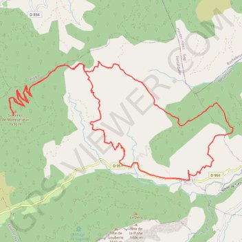 Trace GPS Montsérieux depuis Gigors (04), itinéraire, parcours