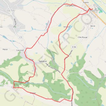 Trace GPS Entre Le Tescou et le Tarn - Saint-Nauphary, itinéraire, parcours